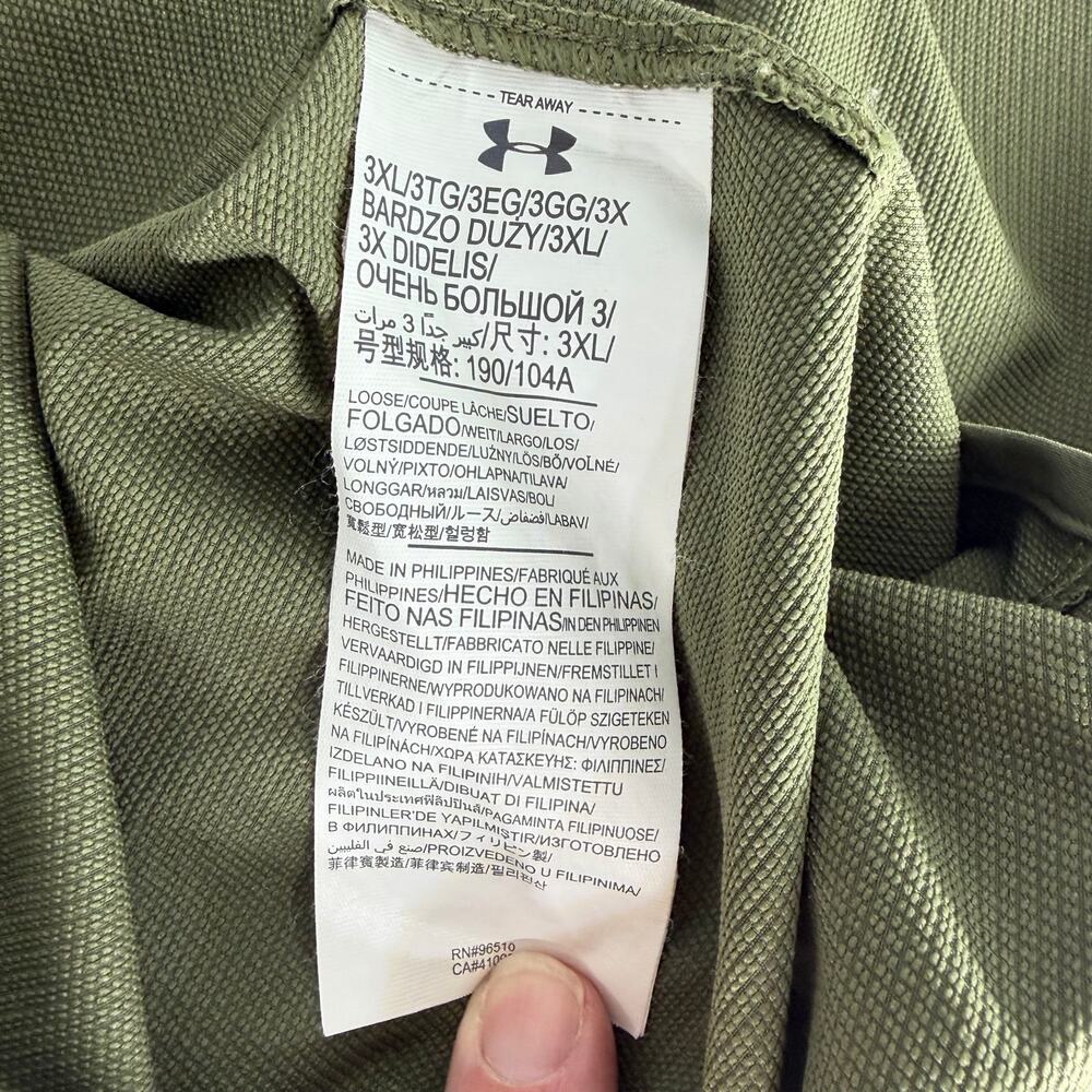 Under Armour Tactical Performance Long Sleeve Button Down Shirt Olive Green 3XL - Picture 15 of 16